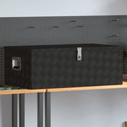 Contenitore Portaoggetti Nero 100x55x37 cm in Alluminio 152257