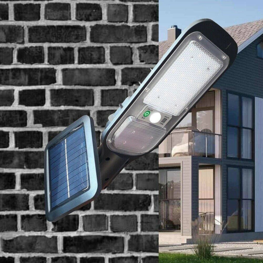 Trade Shop - Faro Lampione Stradale Pannello Solare Sensore Di Movimento 24 Led 120w Jx-516 -