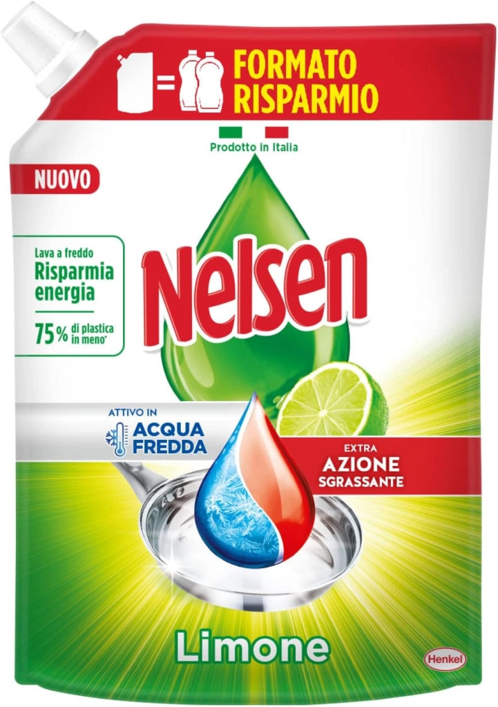 NELSEN RICARICA DETERSIVO PIATTI IN FORMATO DA 1,65LT AL LIMONE