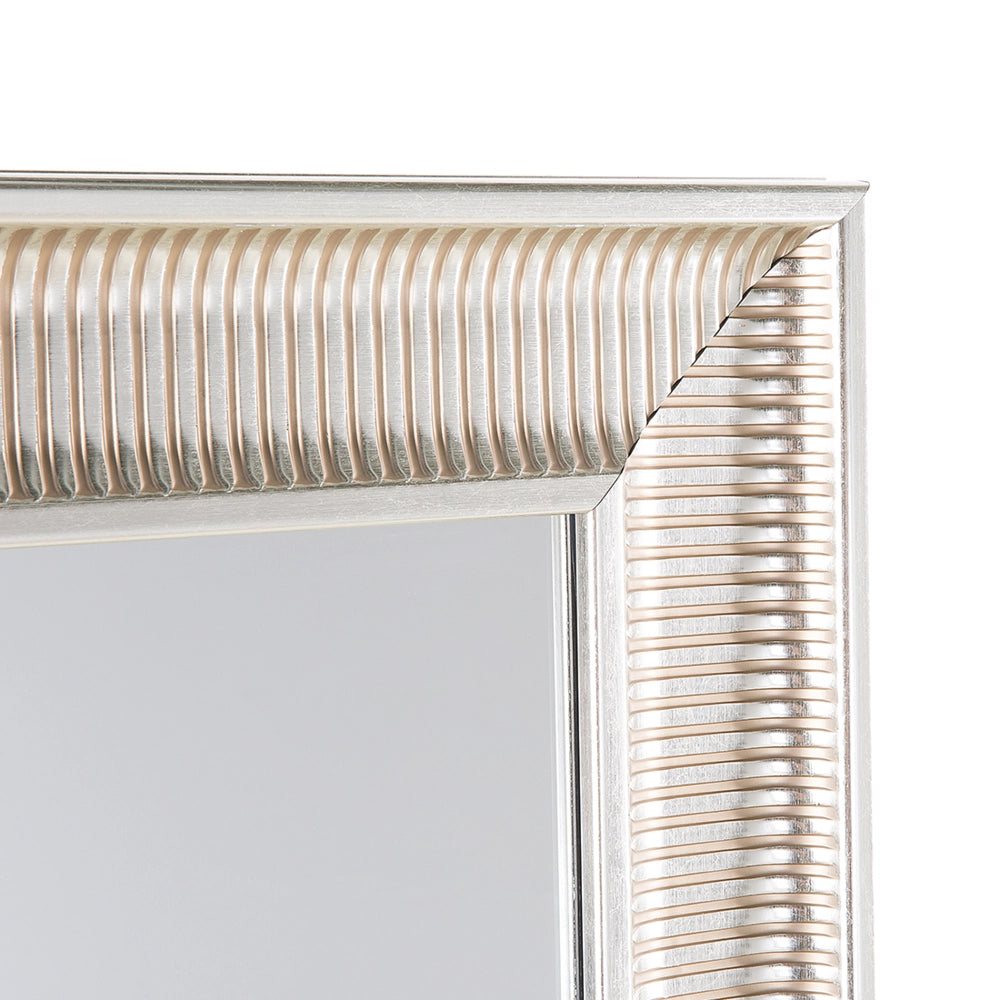 Specchio da parete dorato 60 x 90 cm con cornice sintetica moderno stile glam soggiorno camera da letto
