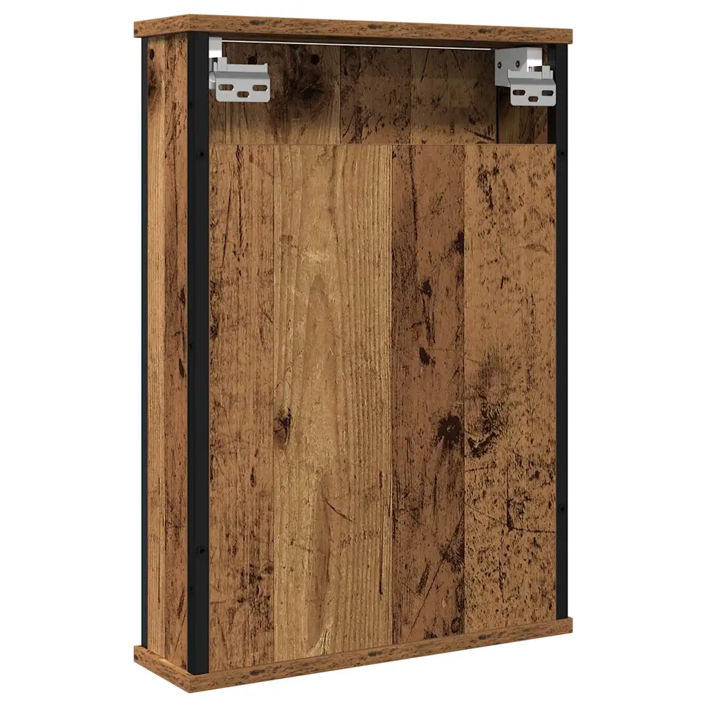 Mobile bagno con specchio-Armadietto a Specchio da Bagno-Mobile bagno con specchio-Armadietto a Specchio da Bagno Legno Antico 42x12x60 cm Truciolato