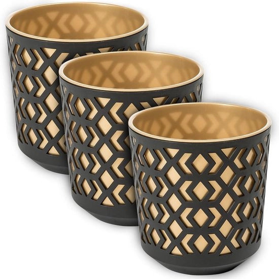 Set di vasi decorativi a finitura mate per fiori e erbe - Vasi sostenibili e leggeri per interni ed esterni