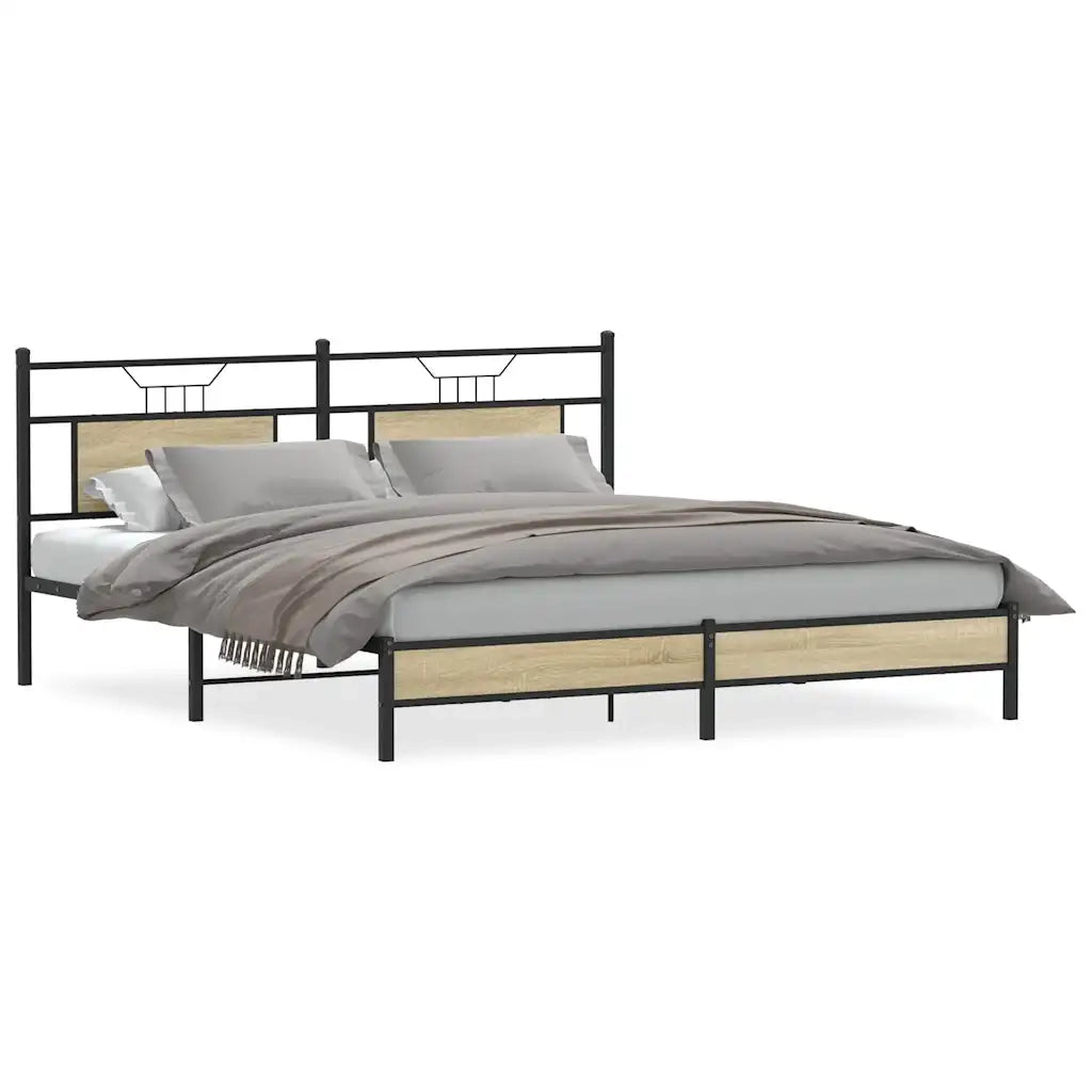 Giroletto senza Materasso Rovere Sonoma 183x213cm in Truciolato