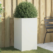 Fioriera Bianca 42x38x75 cm in Acciaio Laminato a Freddocod mxl 88185