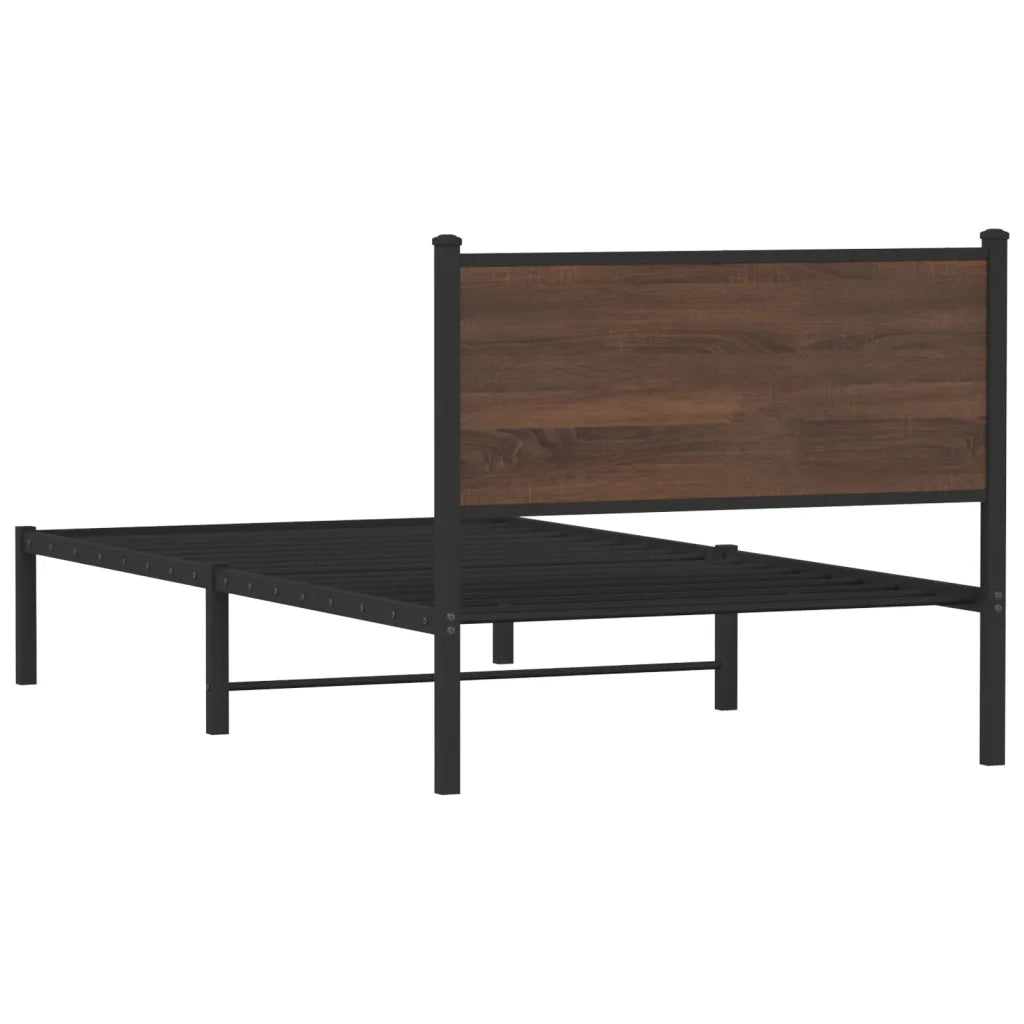 Giroletto senza Materasso in Metallo Rovere Marrone 100x200 cm