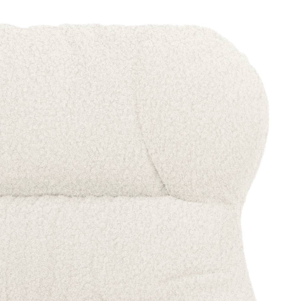Poltrona Rilassante  in Tessuto Simil Lana Riccio Color Crema