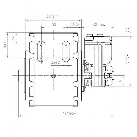 Ventola tangenziale EBM QLZ06/0600A1-2513-15 Motore Destro