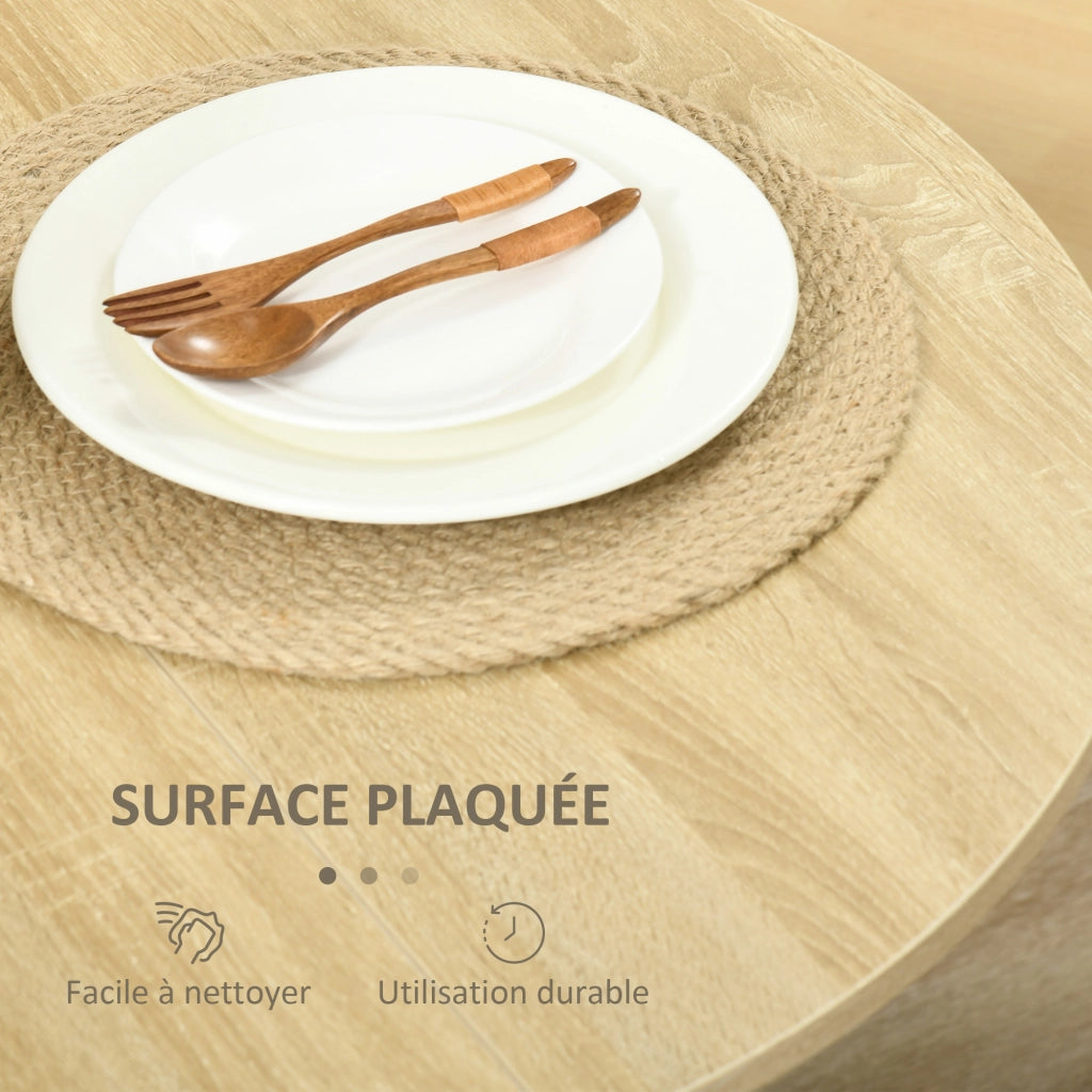 Tavolo pieghevole ovale allungabile ¨C Xylo ¨C legno rovere 2 abattants