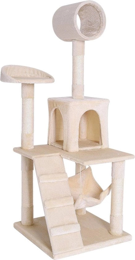 Torre di gioco per gatti, Centro di attività stabile e sicuro, albero per gatti con amaca e grazioso rifugio per gatti.