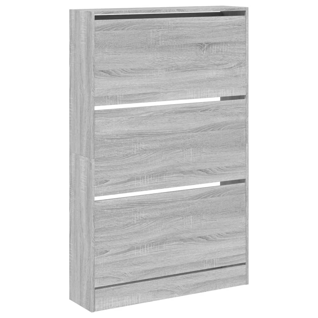Scarpiera Sonoma 80 x 21 x 125,5 cm legno ingegnerizzato grigio 02_0043432