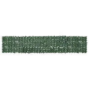 Paravento da Balcone con Foglie Verde Scuro 400x75 cm