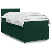 Giroletto a Molle con Materasso Verde Scuro 80x200 cm Velluto 3289893