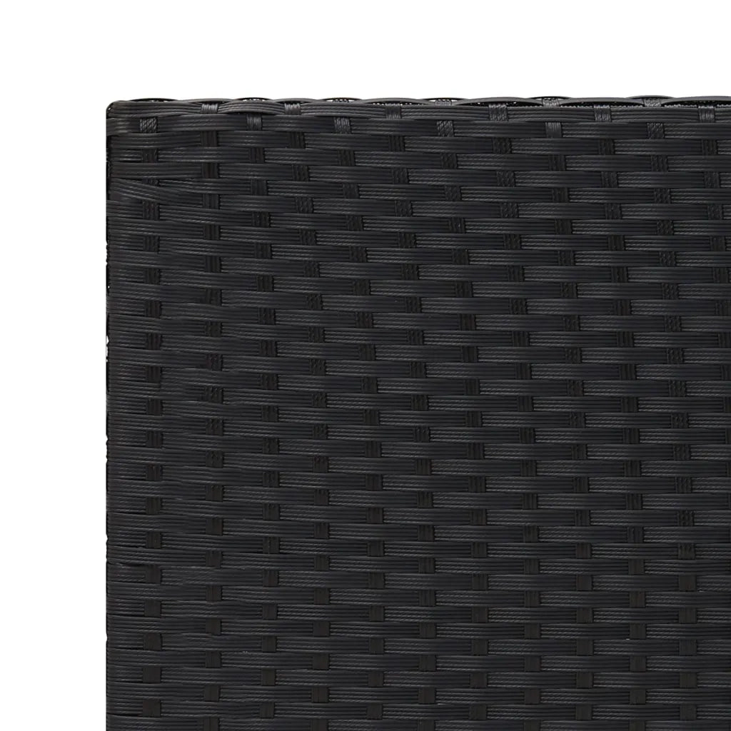 Tavolino Nero 55x45x49 cm in Polyrattan 319404