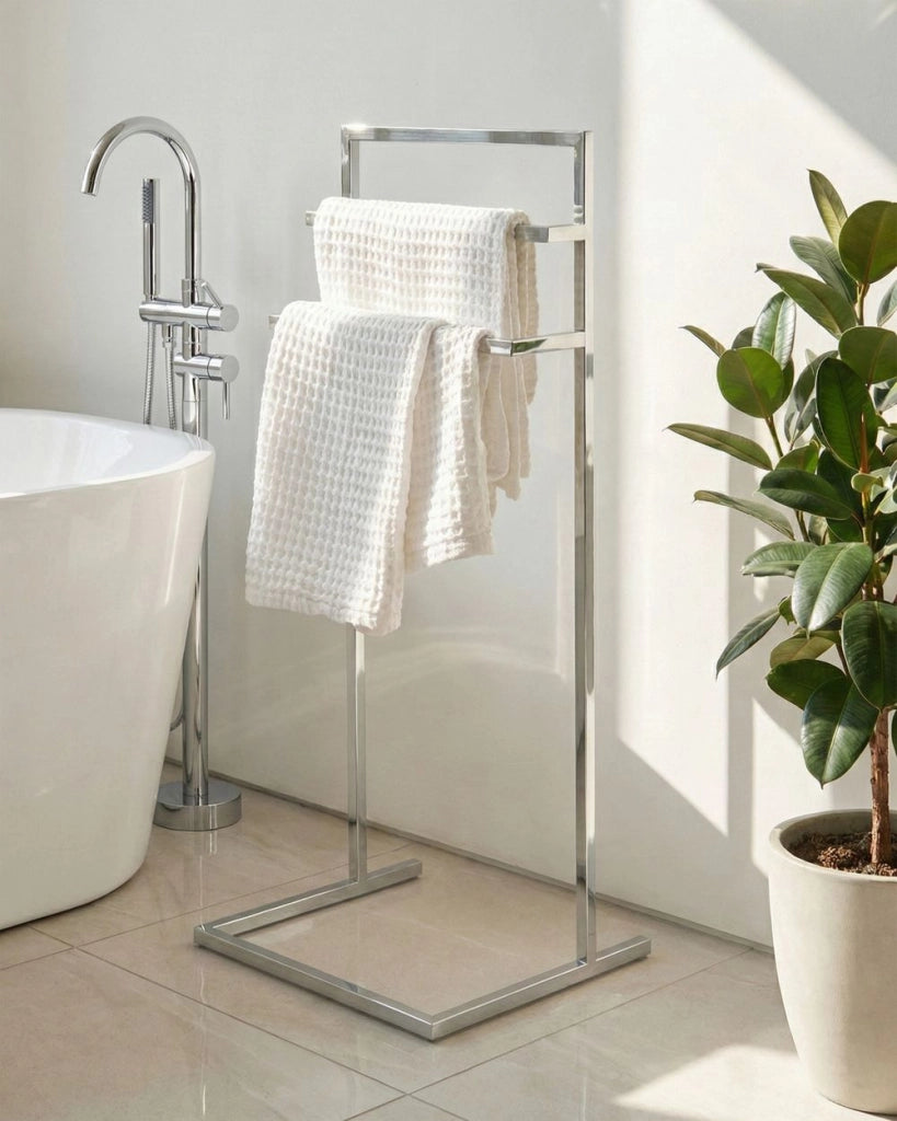 Portasciugamani in ferro argentato Appendiabiti da bagno Contenitore da bagno 3 ripiani Decorativo Stile scandinavo moderno