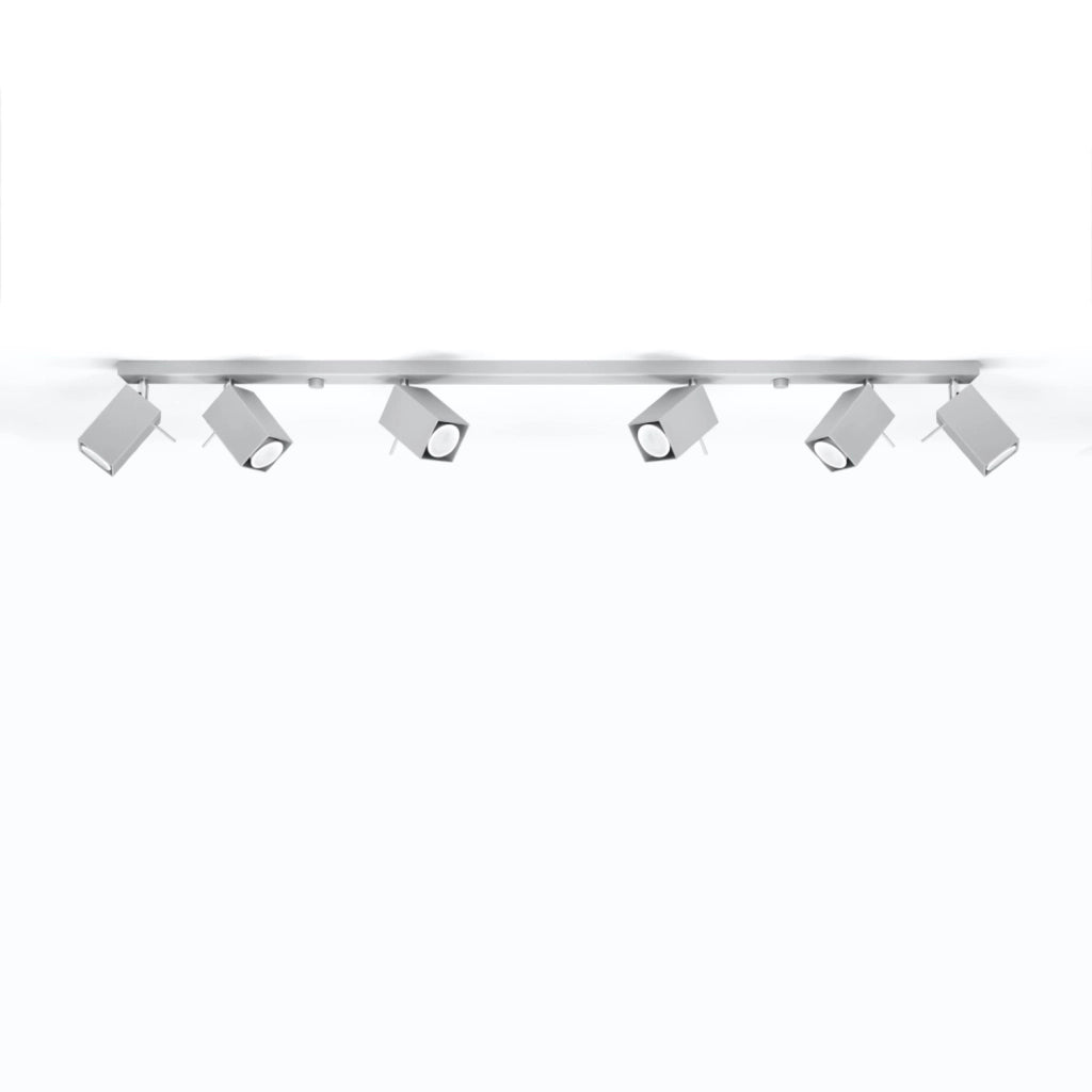 Plafoniera Pure Lume BRAVEA barra 6xGU10 grigio cromo