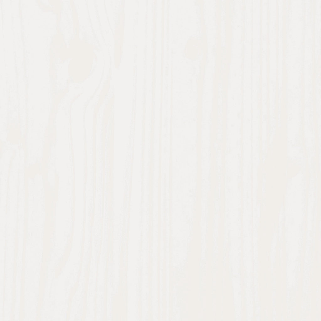 Testiera con Ripiani Bianca 135 cm in Legno Massello di Pino 850954