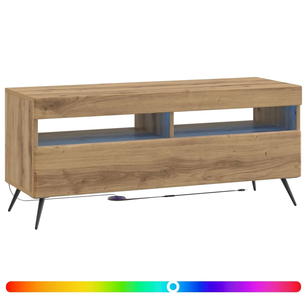 Mobile TV LED Rovere Artigianale Legno ingegnerizzato 897654