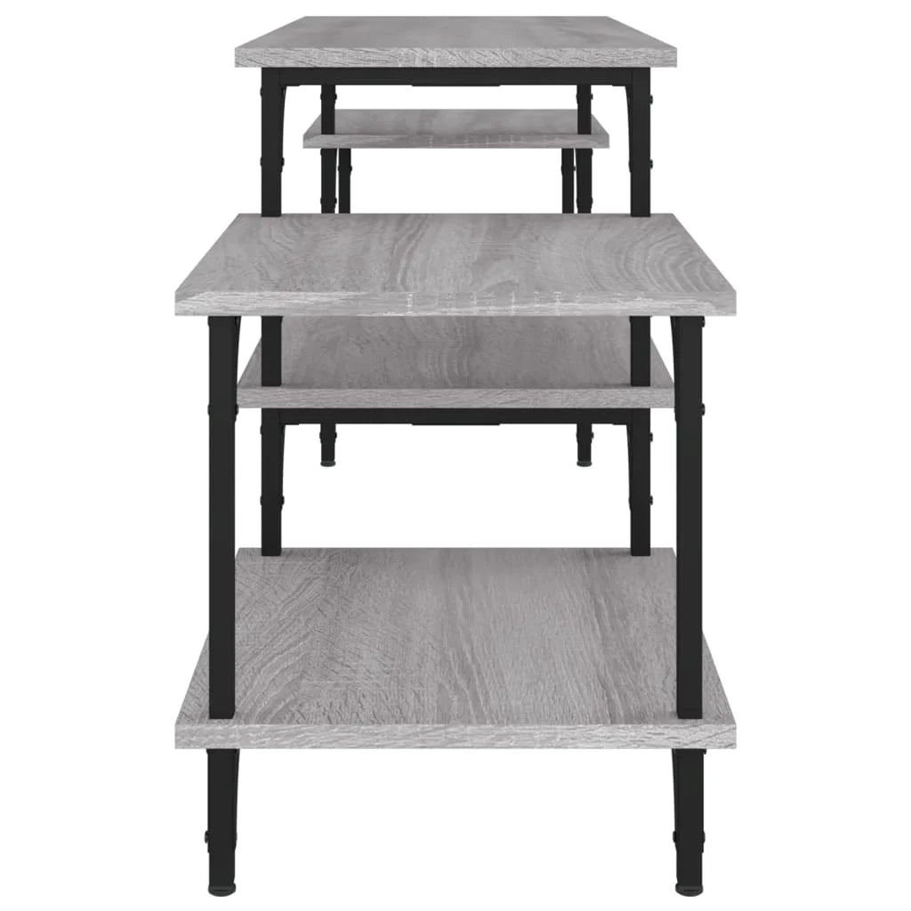 Mobile TV multimediale mensola TV credenza TV sala da pranzo soggiorno camera da letto Sonoma 157 x 35 x 52 cm legno ingegnerizzato grigio 02_0028416