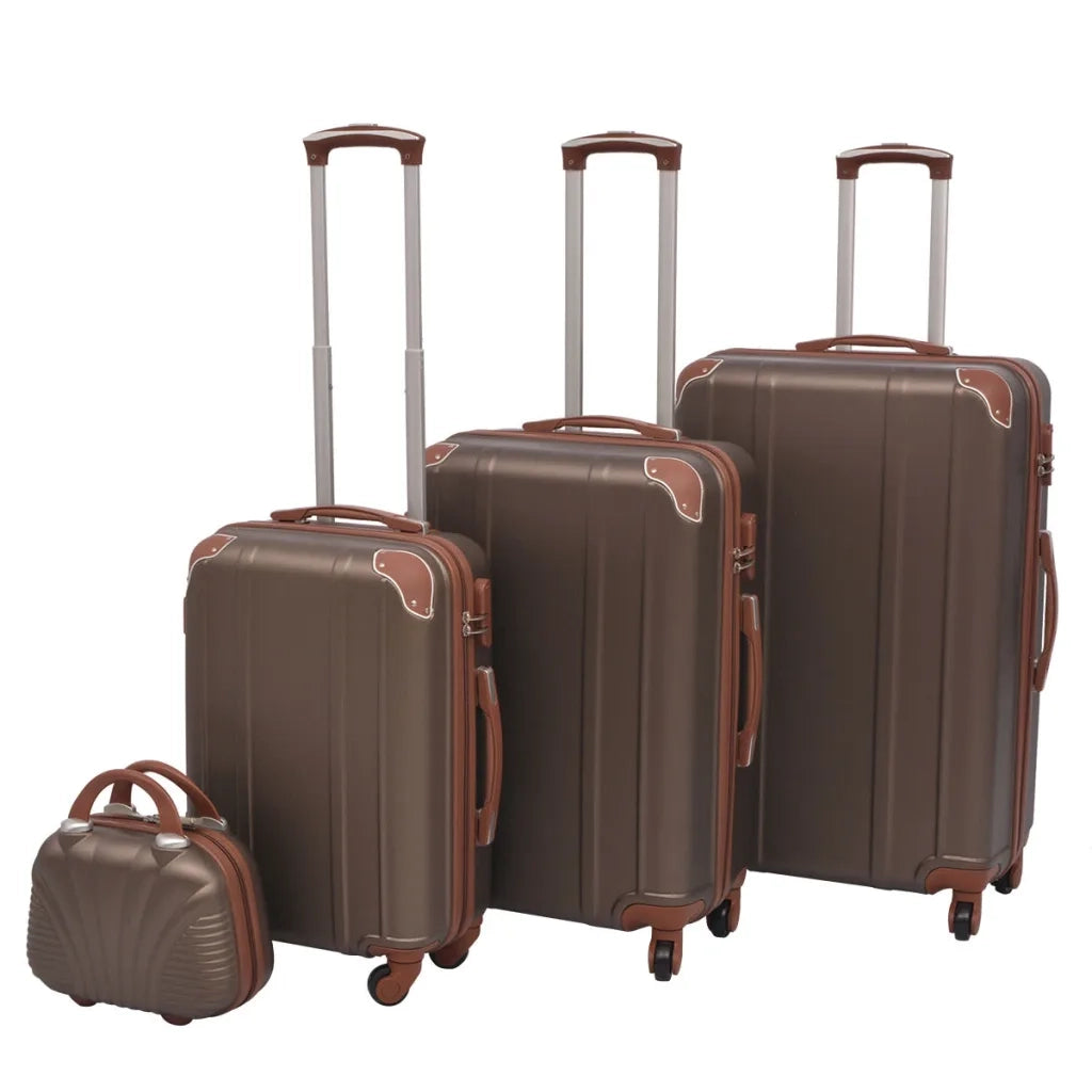 4 Pz. Set di Trolley Rigidi Color CaffÃ¨ cod mxl 53612