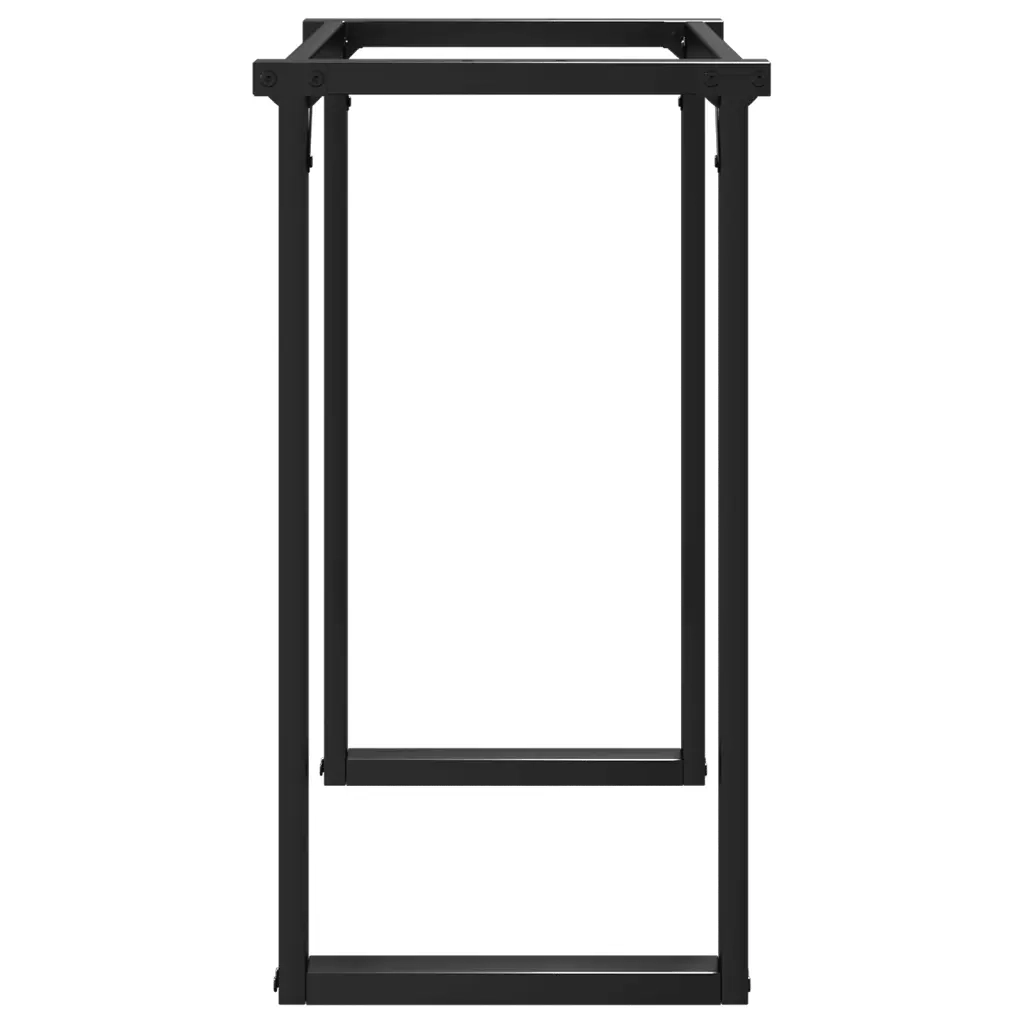Telaio Gambe a O per Tavolo da Pranzo 80x40x73 cm in Acciaio