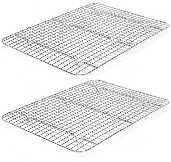 Set di Raccordi di Raffreddamento da 2, Raccordo di Raffreddamento per Piani di Cottura, Fatto di Acciaio Inossidabile, Raccordo per Piani di Cottura, Griglia, Raffreddamento, 42,1 x 29,1 x 2 cm, Resistente a Cucine a Vapore