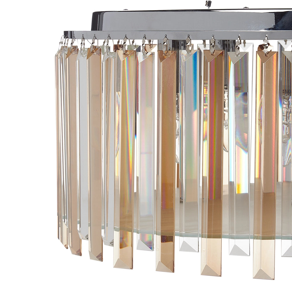 Lampadario in ferro cromato con cristalli di vetro Illuminazione in stile glamour Soggiorno Sala da pranzo