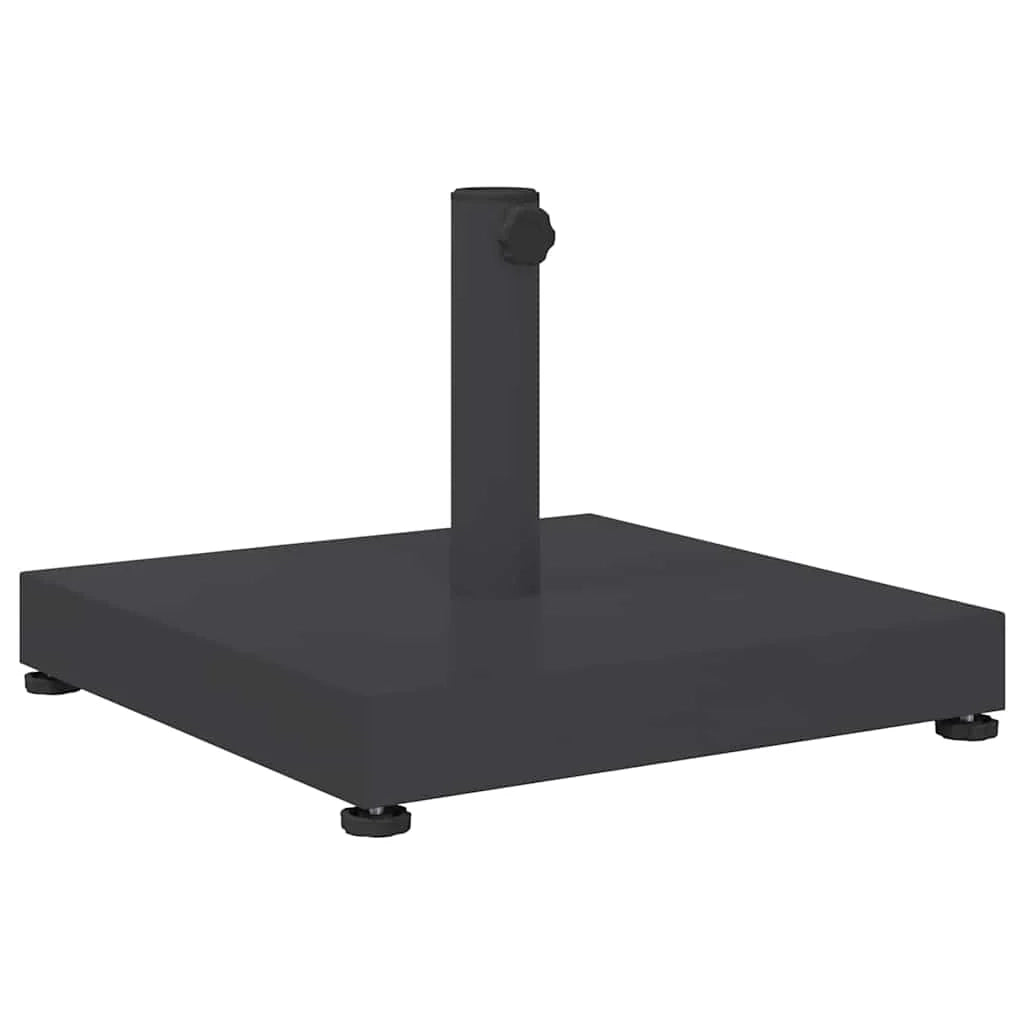 Base quadrata moderna per ombrellone da giardino e patio 45 x 45 x 31,5 cm in acciaio grigio scuro 02_0058931