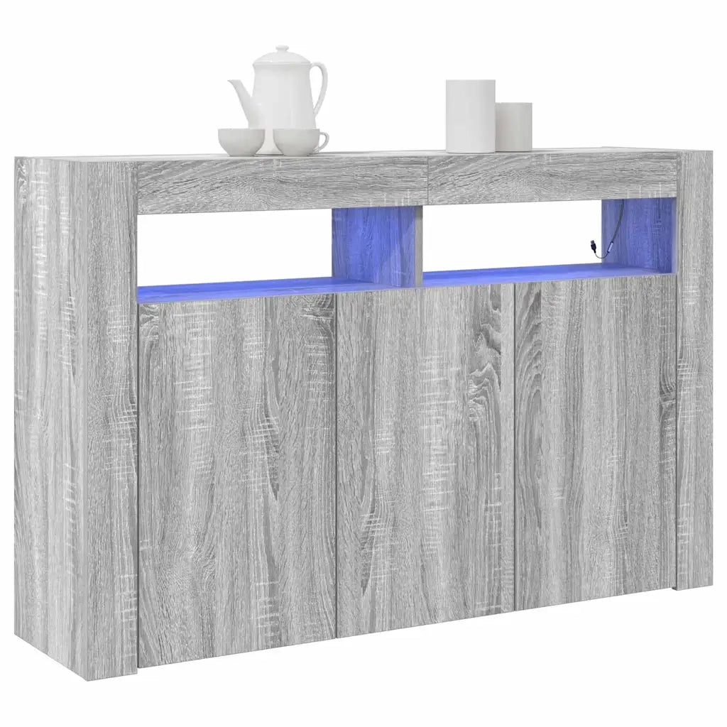 Credenza | Madia | Buffet da pranzo | Armadio da pranzo Grigio Sonoma 116 x 30 x 75 cm Legno multistrato
