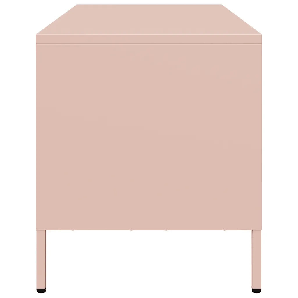 vidaXL Mobile TV Rosa 68x39x43,5cm in Acciaio Laminato a Freddo