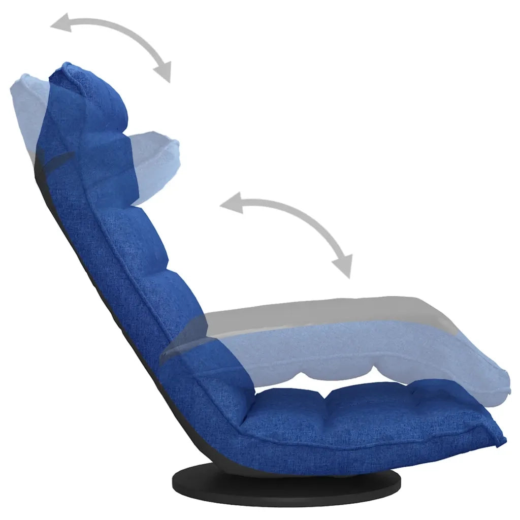 Sedia da Pavimento Girevole Blu in Tessuto CFW4742917