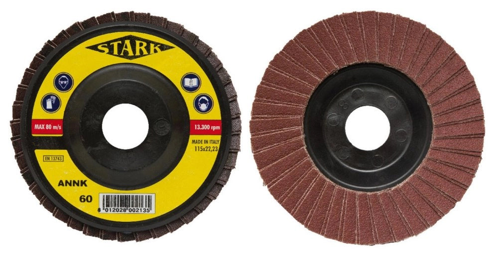 10pz disco abrasivi a lamelle mm.115x22 gr. 40 cod:ferx.55897