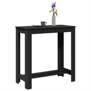 vidaXL Tavolo da Bar Nero 102x50x103,5 cm in Legno Multistrato