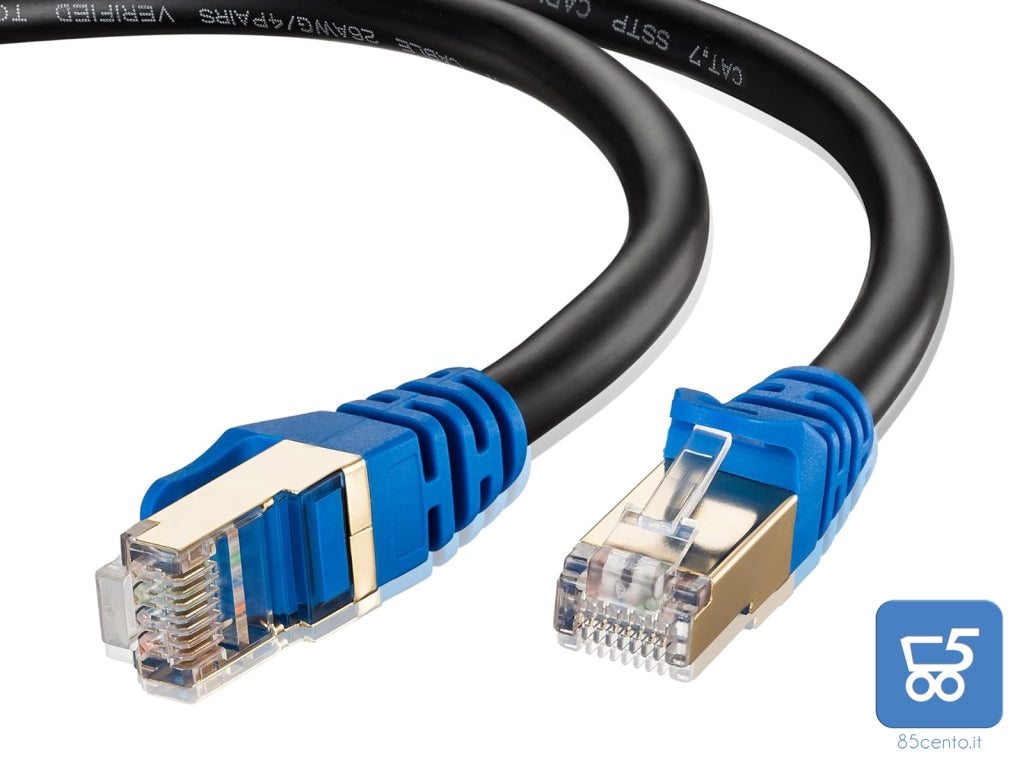 Cavo Ethernet Cat 7 6 Metri 26AWG Resistente Patch RJ45 10 Gigabit 600 Mhz LAN cavo STP