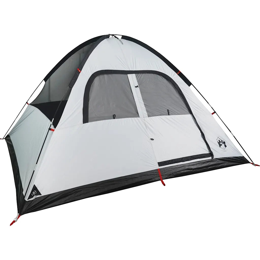 Tenda Familiare a Cupola 6 Persone-Tenda da campeggio Bianca Tessuto Impermeabile 571000