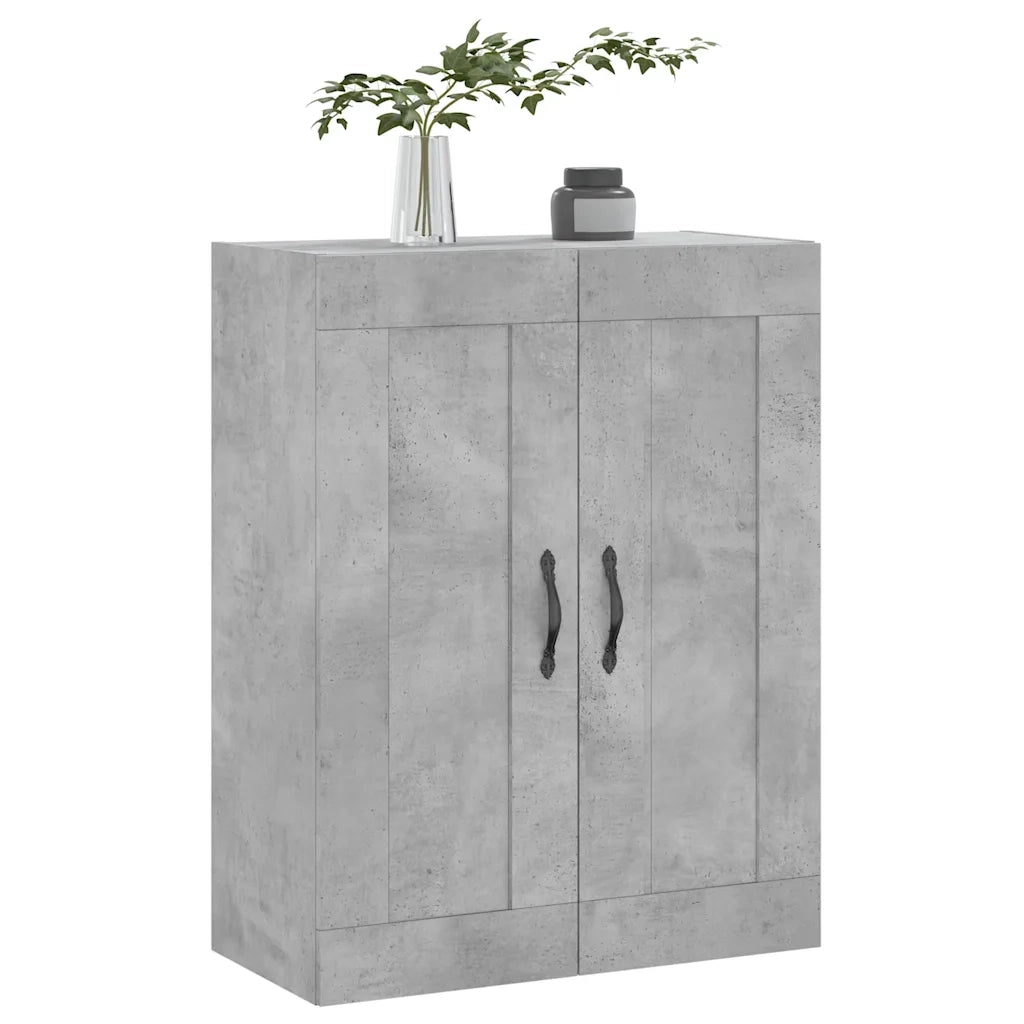 Mobile a Parete Grigio Cemento 69,5x34x90 cm Legno Multistrato 830376