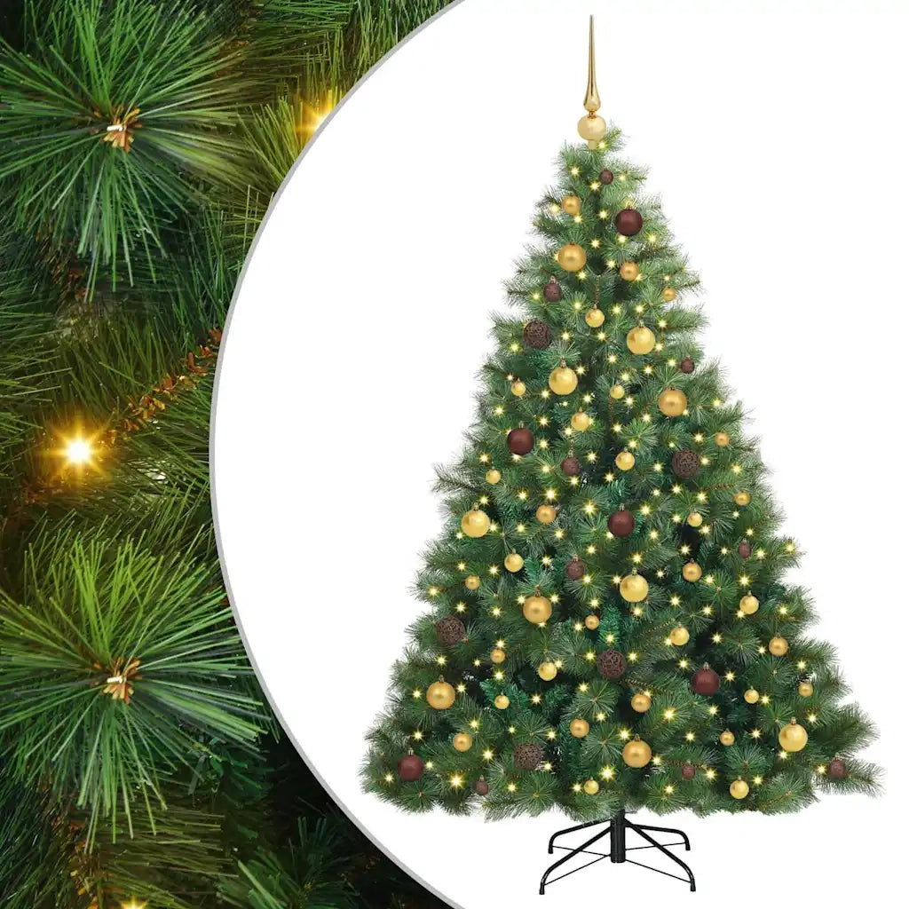 Albero di Natale artificiale con 300 LED Verde 180 cm PE e PVC 3397780