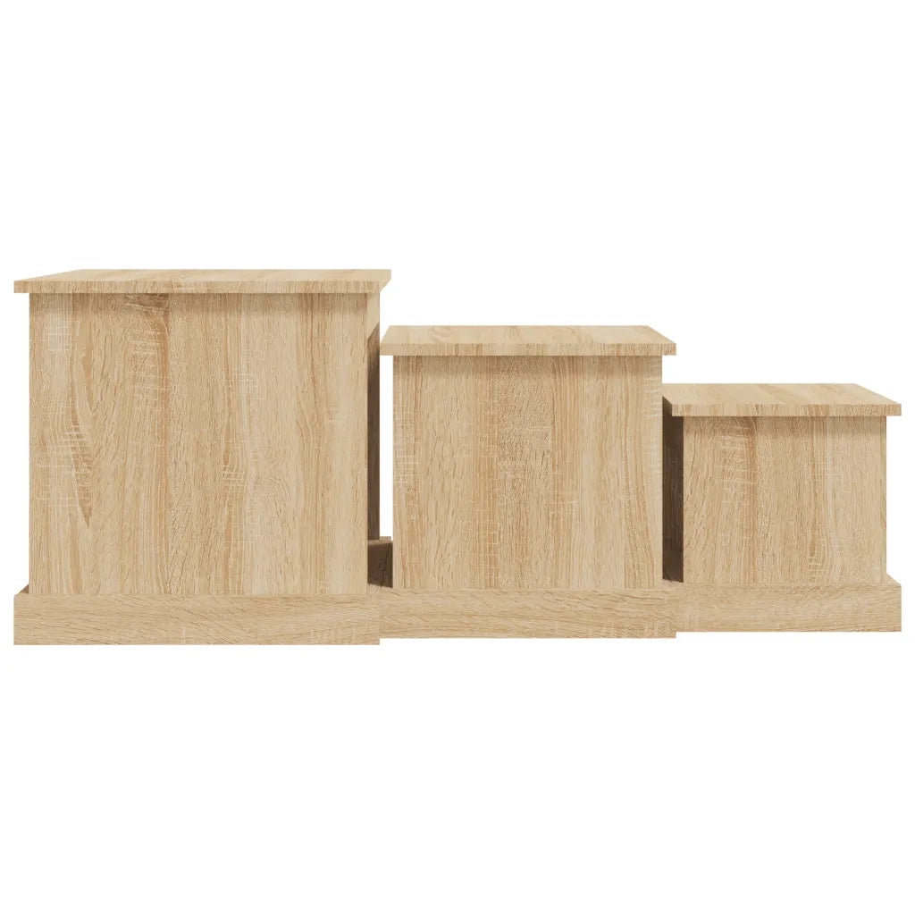 Tavolini da Salotto 3 pz Rovere Sonoma in Legno Multistrato