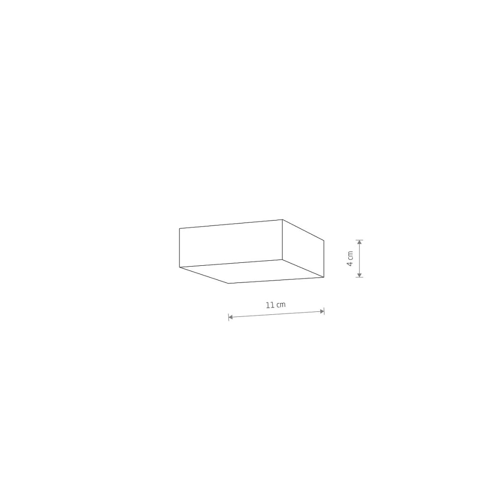 Plafoniera LED quadrata 15W 3000K bianca Nowodvorski