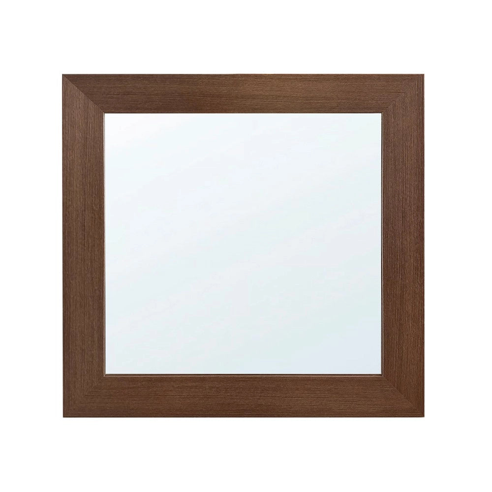 Specchiera Quadrata Plana 90x90 cm con Cornice Larice Tabacco – Design Moderno ed Essenziale