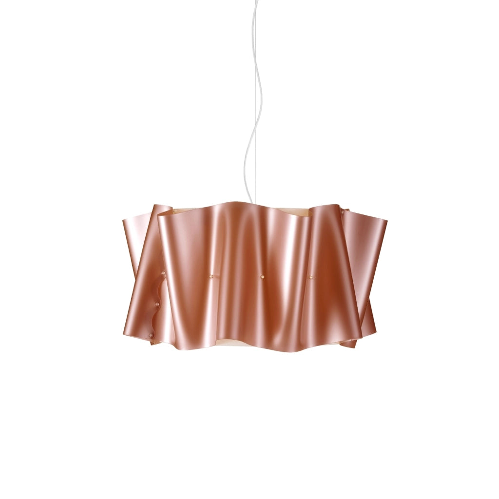 Sospensione Moderna Folio Polilux ® Rame E Metallo Cromo 1 Luce E27 D60Cm