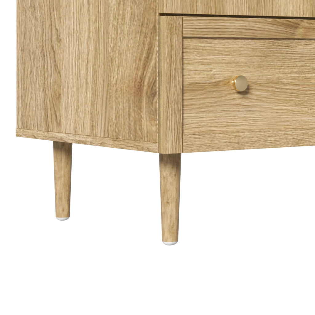 Armadio con 2 ante in tessuto; 2 cassetti; asta appendiabiti e struttura in MDF; per camera; 79 × 50 × 175 cm