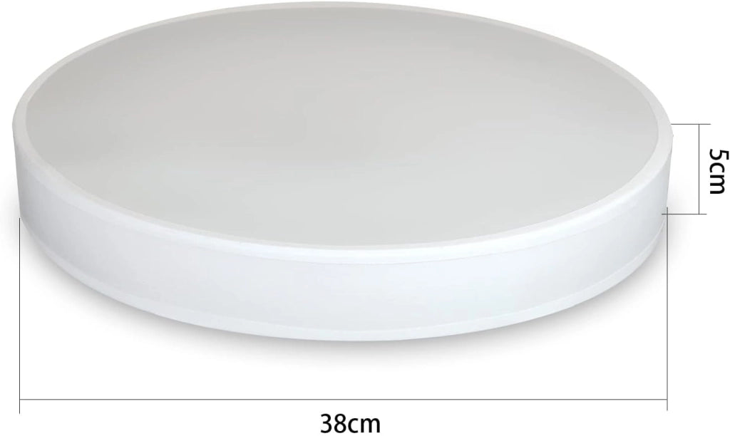ZMH Lampada da soffitto plafoniera LED 38 cm dimmerabile telecomando rotonda bianca tessuto per soggiorno camera cucina