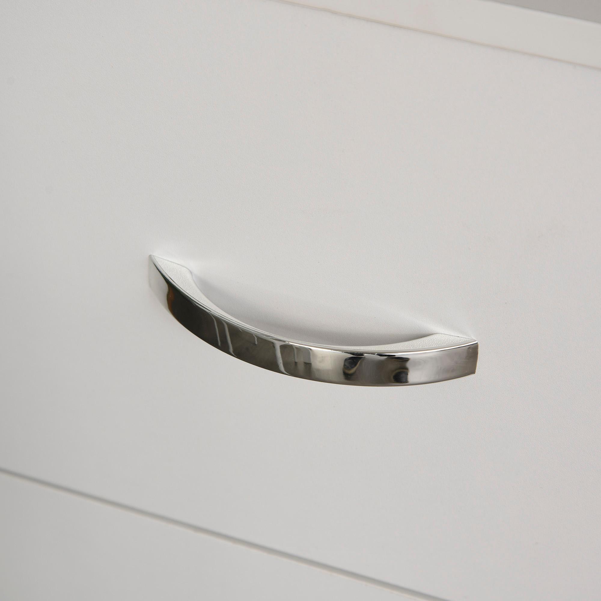 Credenza 2 Armadietti 1 Ripiano 3 Cassetti 80x39,5x193,5 cm in Legno  Bianca