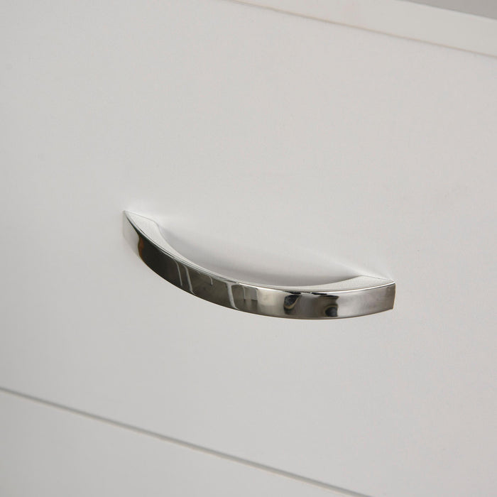 Credenza 2 Armadietti 1 Ripiano 3 Cassetti 80x39,5x193,5 cm in Legno  Bianca