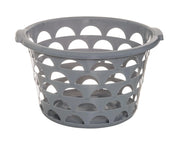 CESTO COOKIE REALIZZATO IN PLASTICA FORATO CON CAPIENZA DA 23LT COLORE GRIGIO