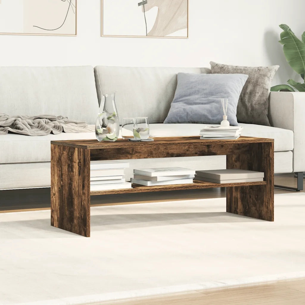 Mobile Porta TV Rovere Fumo 100x40x40 cm in Legno Multistrato