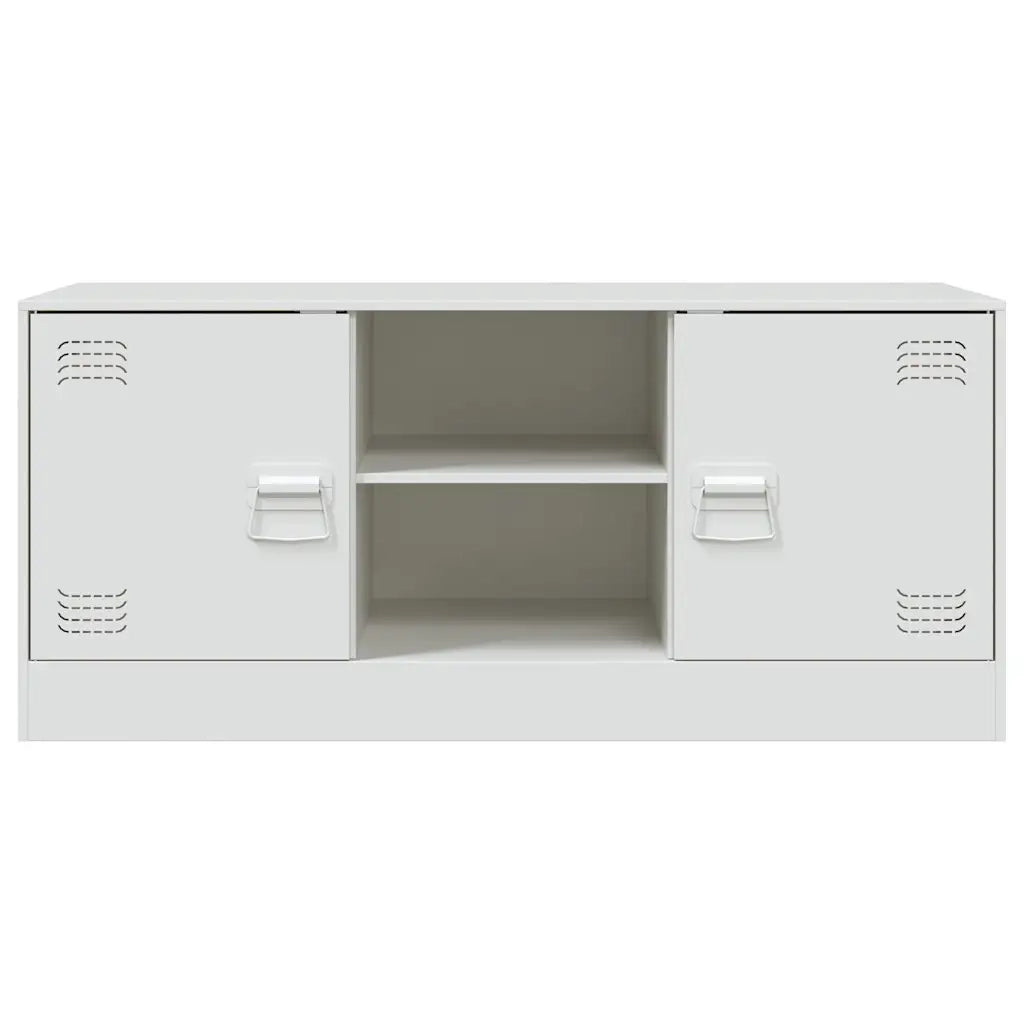 Mobile Porta TV-Mobile per TV-Credenza TV Bianco 99x39x44 cm in Acciaio 105244