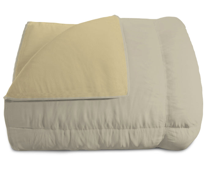 Trapunta Invernale Double Face Singola 300gr in Microfibra Tortora/Panna