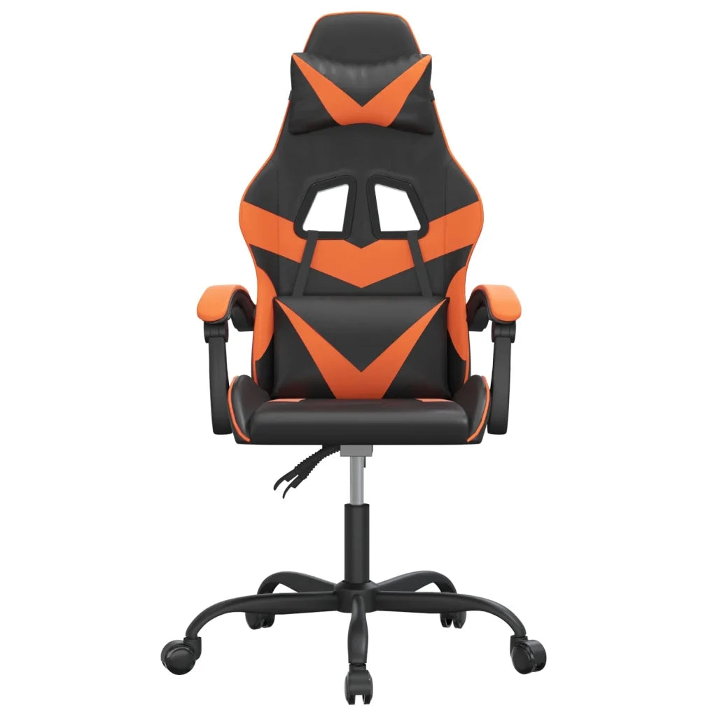Sedia da Gaming Nero e Arancione in Similpelle 3143848