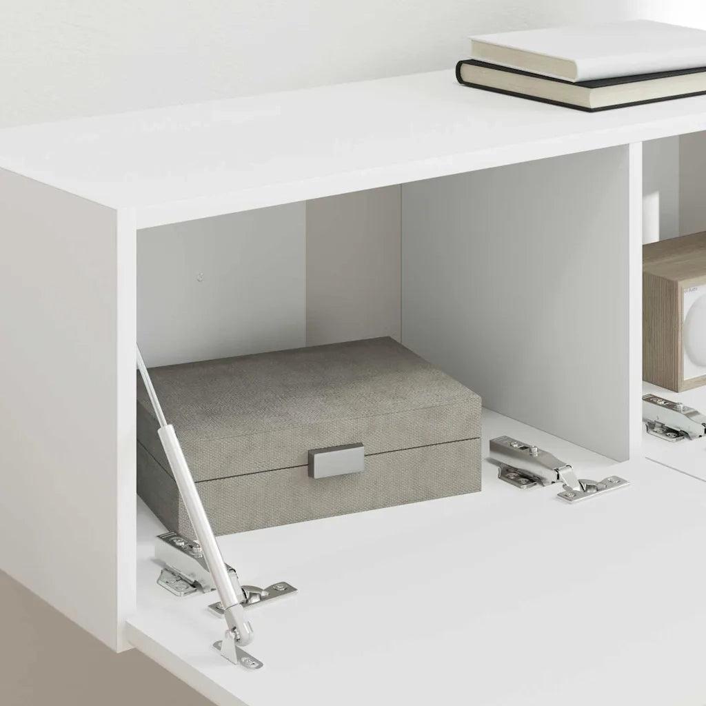 Mobile TV da parete 2 pcs Bianco 98 x 31 x 29,5 cm 892230